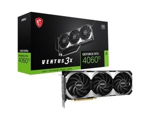 MSI GeForce RTX 4060 Ti Ventus 3X hind ja info | Videokaardid (GPU) | kaup24.ee