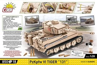 Plastkonstruktorid Cobi Panzerkampfwagen VI Tiger 131, 1/28, 2556 hind ja info | Klotsid ja konstruktorid | kaup24.ee