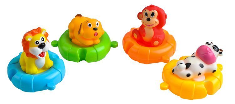 Ujumismänguasjade komplekt Happy Zoo hind ja info | Imikute mänguasjad | kaup24.ee