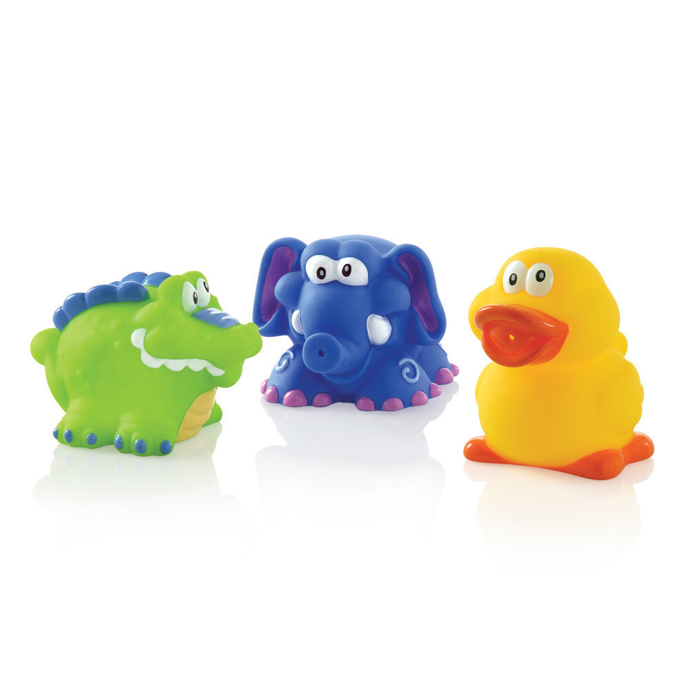 Vannilelu lemmikloomad Nuby, 3 tk hind ja info | Imikute mänguasjad | kaup24.ee
