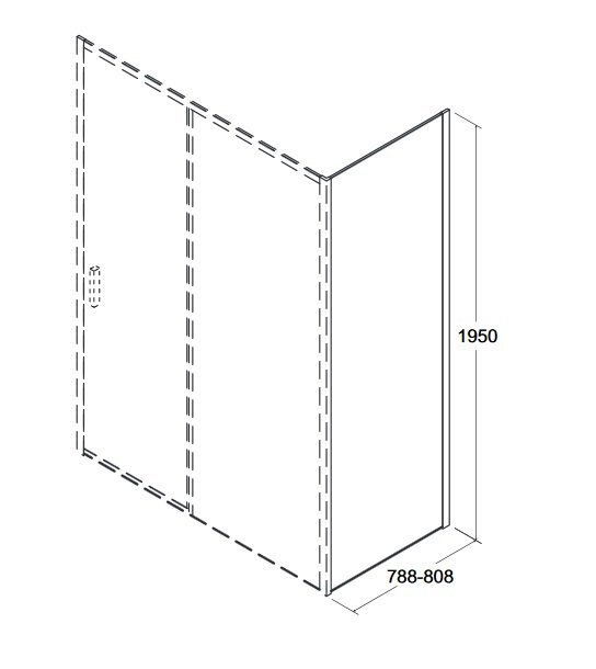 Ristkülikukujuline dušikabiin Besco Actis, 100, 120 x 195 cm hind ja info | Dušikabiinid | kaup24.ee