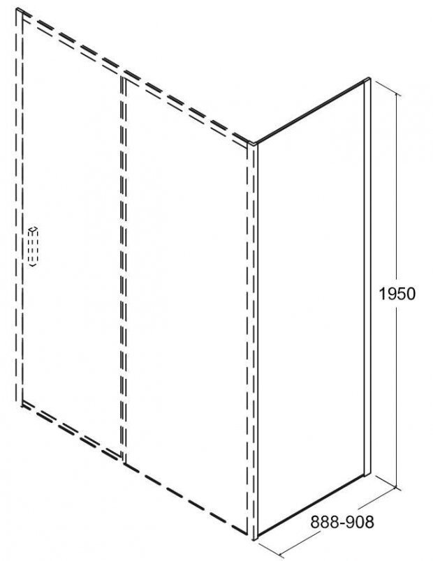 Ristkülikukujuline dušikabiin Besco Actis, 100, 120 x 195 cm цена и информация | Dušikabiinid | kaup24.ee