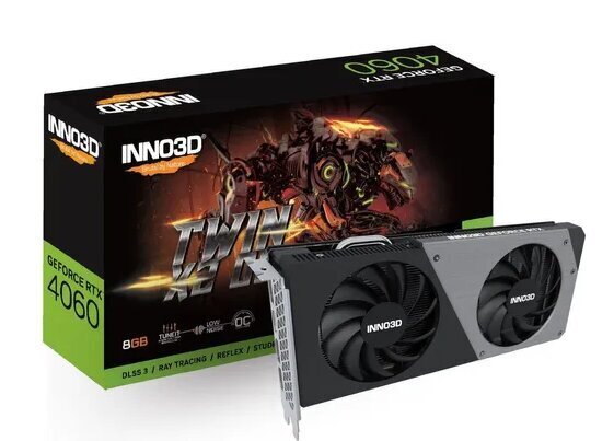 Inno3D GeForce RTX 4060 Twin X2 OC (N40602-08D6X-173051N) hind ja info | Videokaardid (GPU) | kaup24.ee