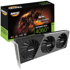 Inno3D GeForce RTX 4060 Ti 8GB X3 OC (N406T3-08D6X-171153L) hind ja info | Videokaardid (GPU) | kaup24.ee