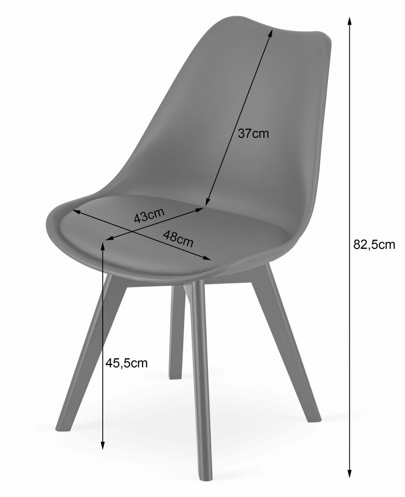 Tool Mark, valge/must hind ja info | Söögitoolid, baaritoolid | kaup24.ee