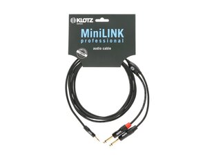 Klotz, 3.5 mm, 2 x Jack Mono 6.3 mm, 1.5m hind ja info | Kaablid ja juhtmed | kaup24.ee