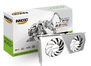 Inno3D GeForce RTX 4060 Ti Twin X2 OC White (N406T2-16D6X-178055W) цена и информация | Видеокарты | kaup24.ee