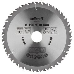 Режущий диск Wolfcraft 6736000 Ø190 X 2,4 mm цена и информация | Механические инструменты | kaup24.ee