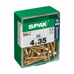 Kruvide karp Spax Yellox Puit Lame pea 50 tk (4 x 35 mm) hind ja info | Käsitööriistad | kaup24.ee