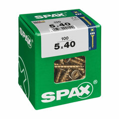 Kruvide karp Spax Yellox Puit Lame pea 100 tk (5 x 40 mm) цена и информация | Механические инструменты | kaup24.ee