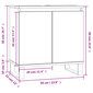 vidaXL vannitoakapp, must, 58 x 33 x 60 cm, tehispuit hind ja info | Vannitoakapid | kaup24.ee