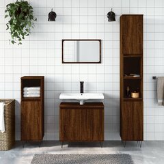 vidaXL vannitoakapp, pruun tamm, 58 x 33 x 60 cm, tehispuit цена и информация | Шкафчики для ванной | kaup24.ee