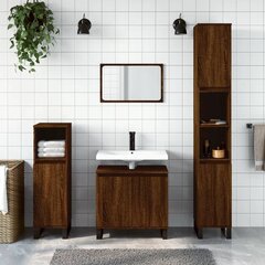 vidaXL vannitoakapp, pruun tamm, 30 x 30 x 190 cm, tehispuit цена и информация | Шкафчики для ванной | kaup24.ee