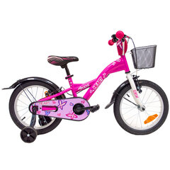 Laste jalgratas 4Kids Heart, 16", roosa hind ja info | Jalgrattad | kaup24.ee