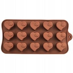 Silikoonvorm šokolaadile Südamed, 19,5 x 10 cm hind ja info | Köögitarbed | kaup24.ee