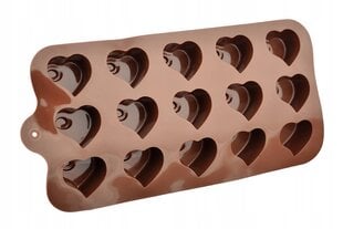 Силиконовая форма для шоколадных сердечек, 19,5 х 10 см цена и информация | Столовые и кухонные приборы | kaup24.ee