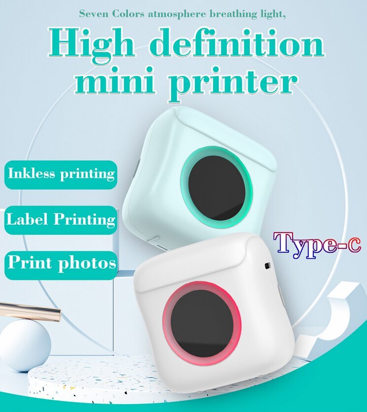 Kaasaskantav minitermoprinter цена и информация | Printerid | kaup24.ee