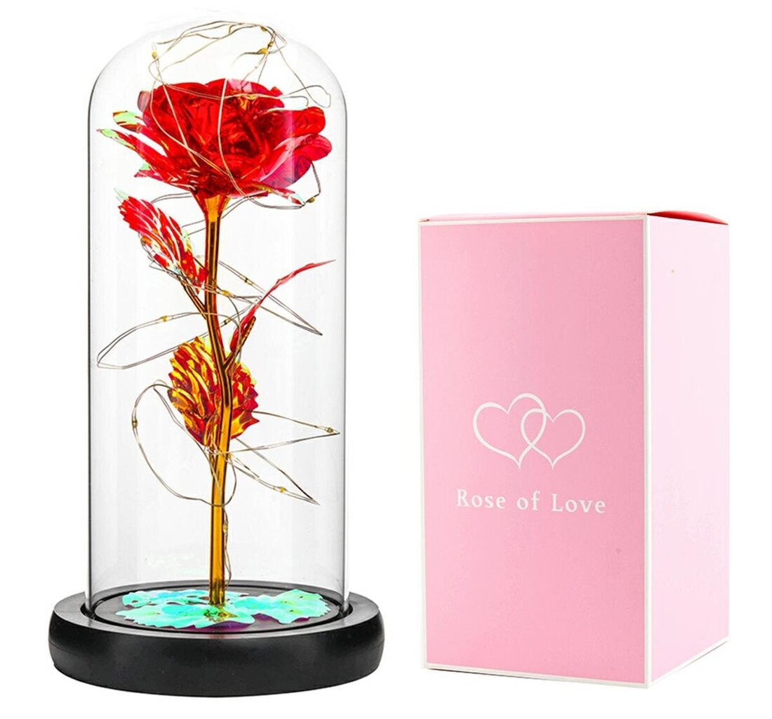 Led-klaasist valmistatud igavene roos цена и информация | Uinuvad roosid, taimed | kaup24.ee