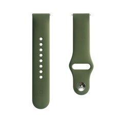 Evelatus Universal 22mm Silicone Loop Olive цена и информация | Аксессуары для смарт-часов и браслетов | kaup24.ee