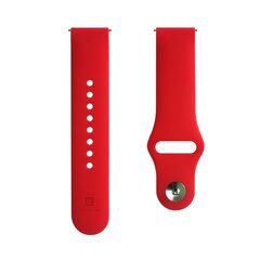 Evelatus Universal 20mm Silicone Loop Red цена и информация | Аксессуары для смарт-часов и браслетов | kaup24.ee