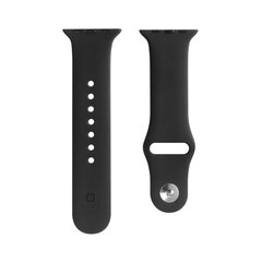 Evelatus Universal Apple Watch 42/44/45mm Silicone Loop Black цена и информация | Аксессуары для смарт-часов и браслетов | kaup24.ee