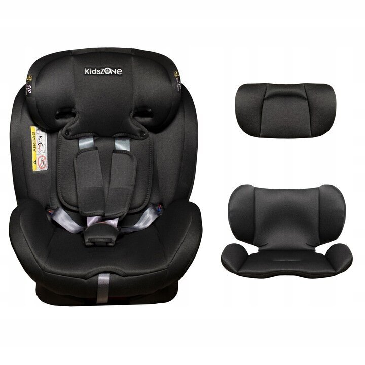 Turvahäll 360° Isofix, must, 0-36 kg Kids Zone YC06 цена и информация | Turvatoolid | kaup24.ee