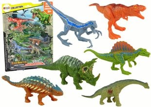 Dinosauruse kujukeste komplekt, värviline, 6 tk цена и информация | Игрушки для мальчиков | kaup24.ee