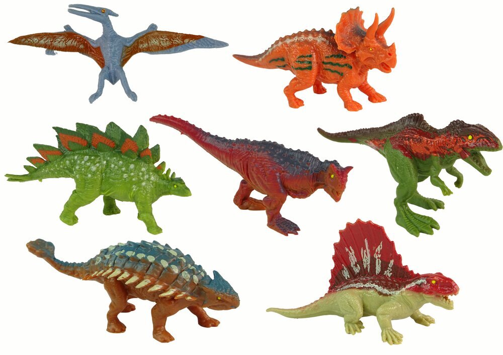 Dinosauruse kujukeste komplekt, 12 tk hind ja info | Poiste mänguasjad | kaup24.ee