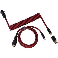 Keychron Premium Coiled Type-C Cable, Red цена и информация | Клавиатура с игровой мышью 3GO COMBODRILEW2 USB ES | kaup24.ee