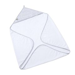 Детское полотенце Nordbaby White/Grey, 90 x 90 см, серый цвет цена и информация | Maudynių prekės | kaup24.ee