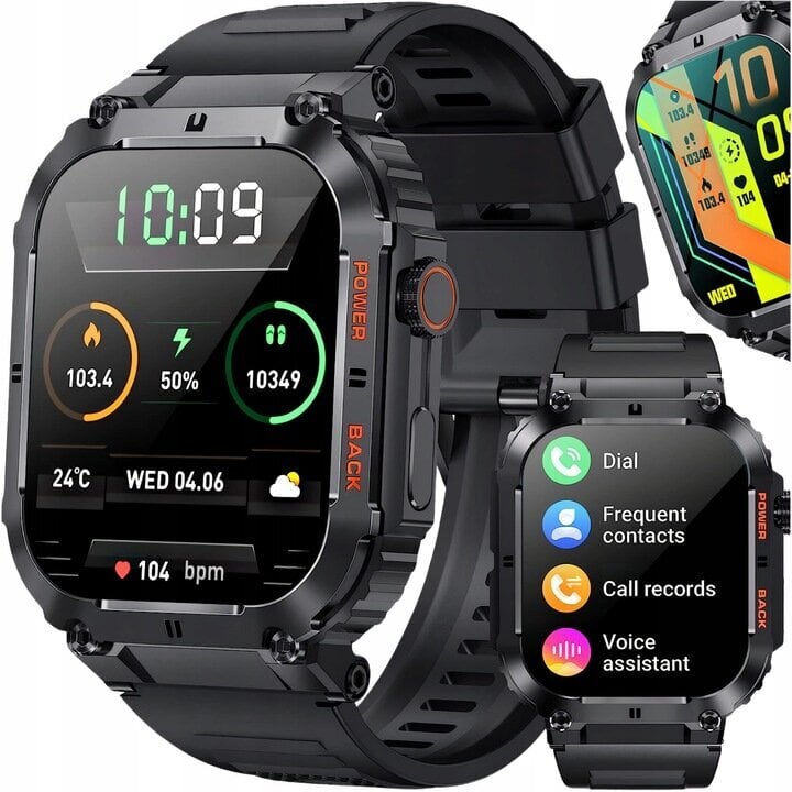 Vess K57 Black цена и информация | Nutikellad (smartwatch) | kaup24.ee