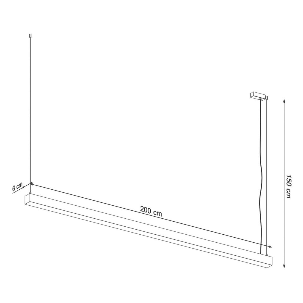 Sollux rippvalgusti Pinne 200 hind ja info | Rippvalgustid | kaup24.ee