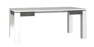 Раздвижной стол Brugia EST45, белый/серый цена и информация | Кухонные и обеденные столы | kaup24.ee