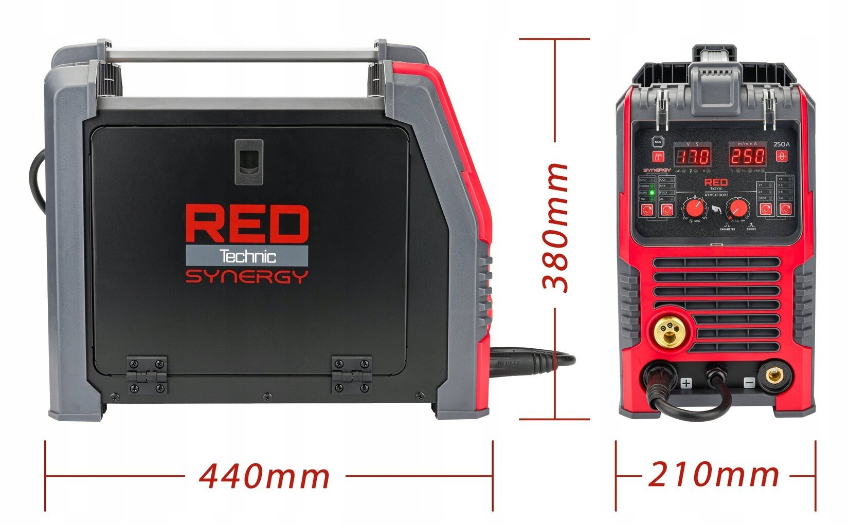 Poolautomaatne keevitusmasin MIG MAG MMA Tig Lift 250A Synergy Red Technic цена и информация | Keevitusseadmed | kaup24.ee