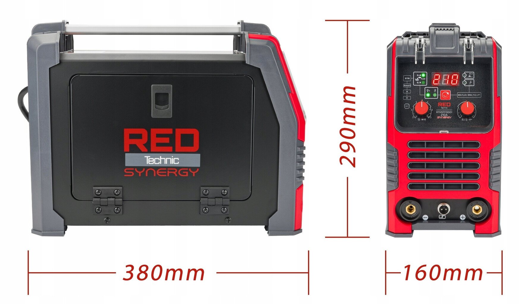 Poolautomaatne keevitusmasin MIG MAG MMA Tig Lift 210 Synergia Red Technic цена и информация | Keevitusseadmed | kaup24.ee