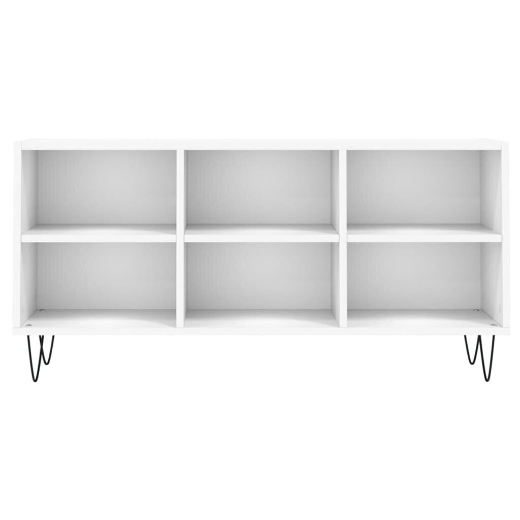 vidaXL telerikapp, valge, 103,5 x 30 x 50 cm, tehispuit hind ja info | TV alused | kaup24.ee