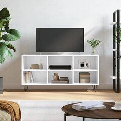 vidaXL telerikapp, kõrgläikega valge, 103,5 x 30 x 50 cm, tehispuit hind ja info | TV alused | kaup24.ee
