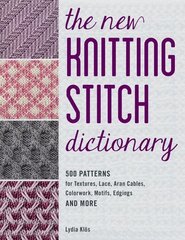 New Knitting Stitch Dictionary: 500 Patterns for Textures, Lace, Aran Cables, Colorwork, Motifs, Edgings and More цена и информация | Книги о питании и здоровом образе жизни | kaup24.ee