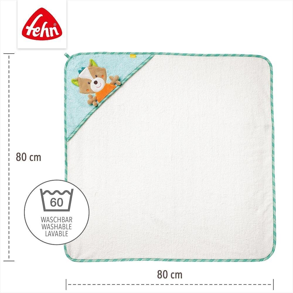 Beebi rätik Fehn Fox, 80 x 80 cm, roheline/hall hind ja info | Vannitooted | kaup24.ee
