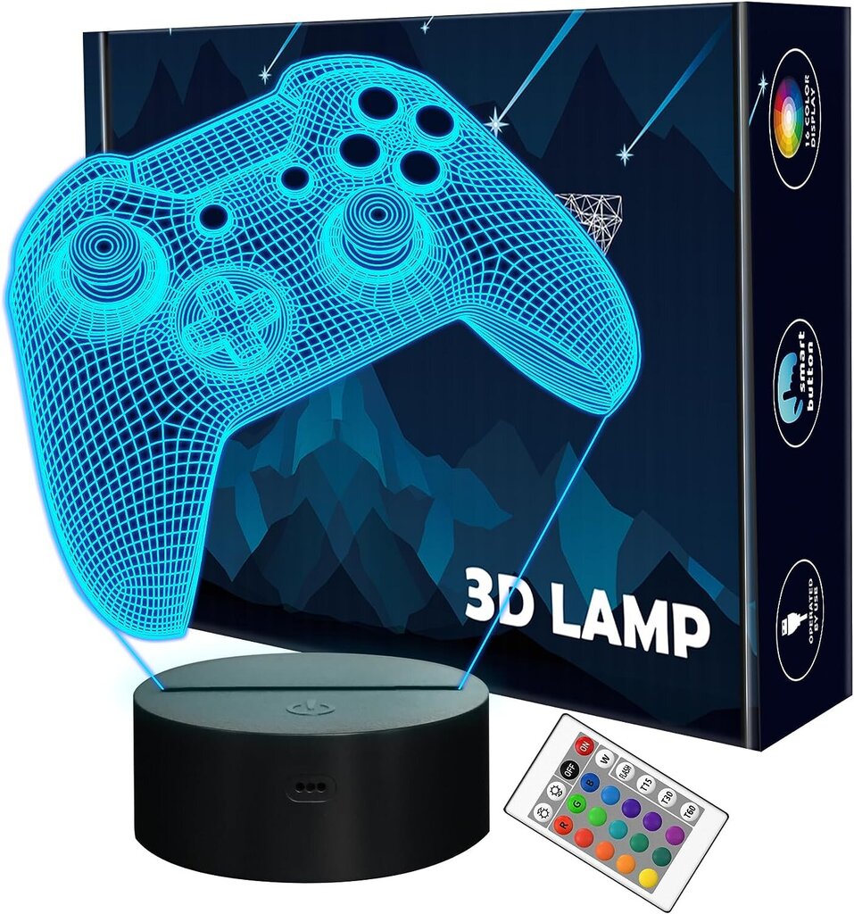 Öövalgus kodukaunistuse lamp "Lightzz" 3D mängupult hind ja info | Lastetoa valgustid | kaup24.ee
