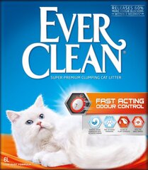 Наполнители для котов EverClean Fast Acting, 6 л цена и информация | Наполнитель для кошек | kaup24.ee
