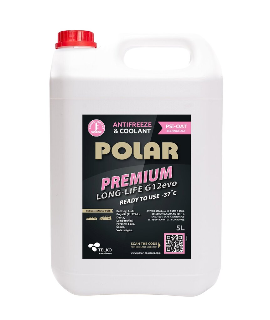 Antifriis Polar Premium Long Life LLC-37 C G12 EVO, 5L цена и информация | Antifriisid ja jahutusvedelikud | kaup24.ee