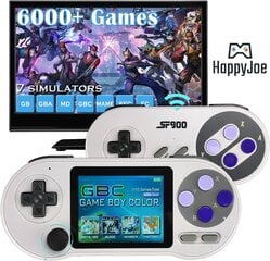 Игровая ретро-консоль Happyjoe SFC2000, 8000+ классических игр, 3,0" IPS дисплей, 2 игрока цена и информация | Игровые приставки | kaup24.ee