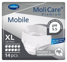 MoliCare Premium Mobile 10XL bikses 14gab. цена и информация | Подгузники, прокладки, одноразовые пеленки для взрослых | kaup24.ee