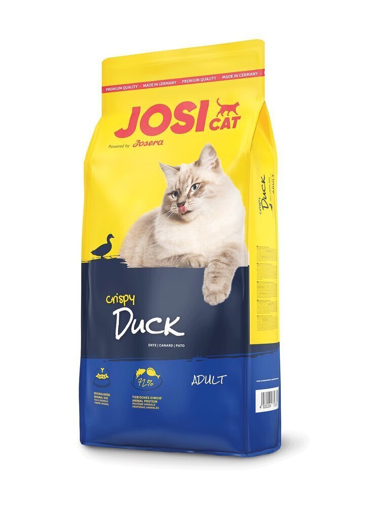 Josera JosiCat Crispy Duck täiskasvanud kassidele koos krõbeda pardiga, 1,9 kg hind ja info | Kuivtoit kassidele | kaup24.ee