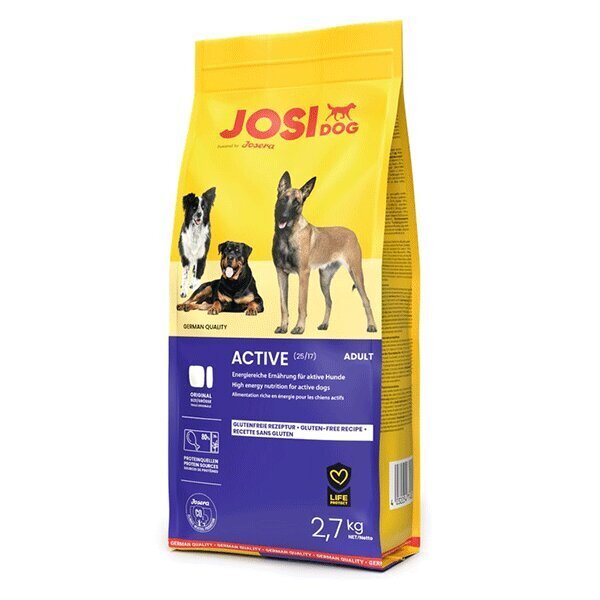Josera JosiDog Active aktiivsetele koertele koos kodulindudega, 2,7 kg цена и информация | Kuivtoit koertele | kaup24.ee