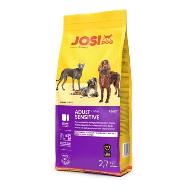 Josera JosiDog Adult Sensitive täiskasvanud koertele koos kodulindudega, 2,7 kg цена и информация | Kuivtoit koertele | kaup24.ee