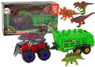 Dinosaurus maastur koos tarvikutega, punane ja lilla цена и информация | Игрушки для мальчиков | kaup24.ee