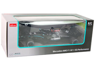 Mercedes-AMG F1 1:18 puldiga juhitav võidusõiduauto, must hind ja info | Poiste mänguasjad | kaup24.ee