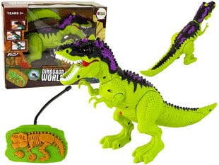 Динозавр на дистанционном управлении со световыми и звуковыми эффектами, светло-зеленый цена и информация | Игрушки для мальчиков | kaup24.ee